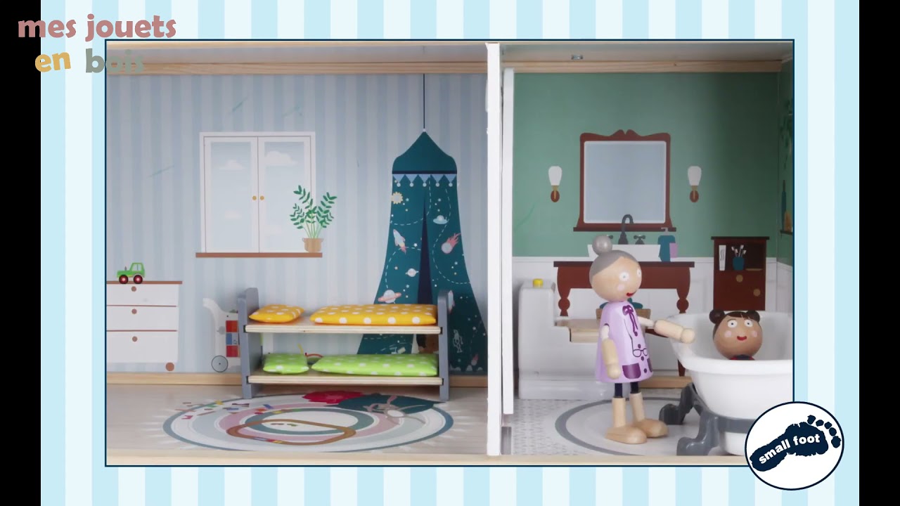 Maison de poupée en bois - Manoir