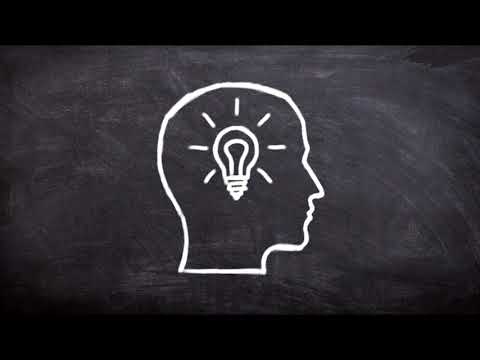 #Футаж в голове нарисовали лампочку как идея ◄4K•HD► #Footage light bulb was drawn in head as idea