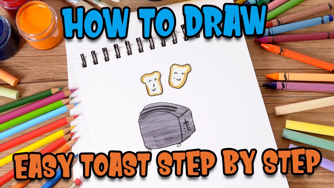 How to Draw easy Toast step by step for Kids