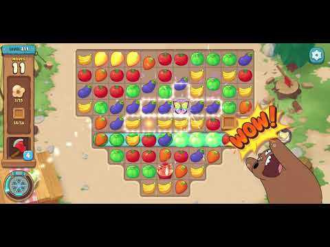 We Bare Bears Match3 Repairs Level 211 - No Boosters