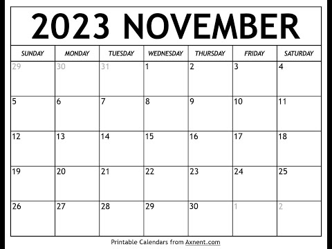 How to get free printable November 2023 calendar - Axnent