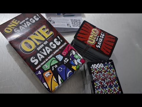 One Savage Cards Game Uno +1000 Double No Mercy More Mercyless Kartu Savage 336 Kartu 8-16 Player