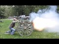 Firing an Original Hotchkiss Revolving Cannon