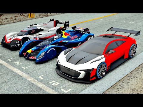 Audi Vision Gran Turismo vs Porsche 919 EVO vs Red Bull X2010 at Highlands