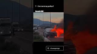 "Fiery Farewell: BMW Blinks Goodbye as Flames Ignite!" #automobile #germancars #bmw@BMW