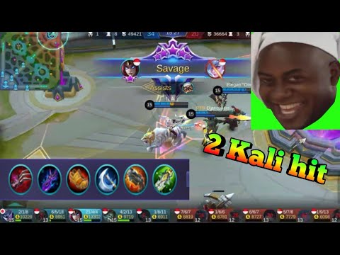 FIRST SAVAGE!!! IRITHEL CRAZY FUNNY DAMAGE Build and Gameplay Mobile Legend!!!