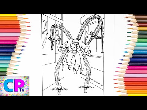Dr Octopus Coloring Pages,The Picture of Villain from Spiderman Series,Coloring Pages Tv
