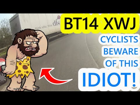 CYCLIST vs MORON in DFS LORRY/HGV, CUT OFF & CARVED UP ( BT14 XWJ) 1080p HD