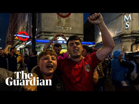 Scotland and England fans in London after Euro 2020 stalemate