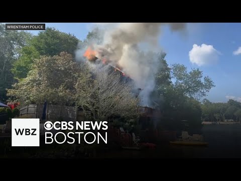 Police help rescue woman from fire in Wrentham