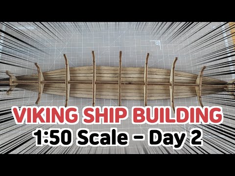 VIKING SHIP(Drakkar) 1:50 scale(AMATI). Day 2 - Planking