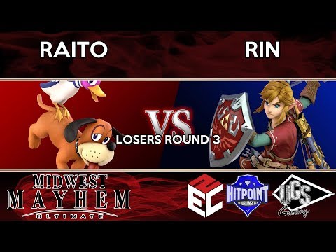 Midwest Mayhem Ultimate - Losers Round 3 - Raito (Duck Hunt) Vs. Rin (Link)