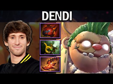 DENDI PUDGE WITH TARASQUE & OVERWHELMING BLINK - DOTA 2 7.28 GAMEPLAY