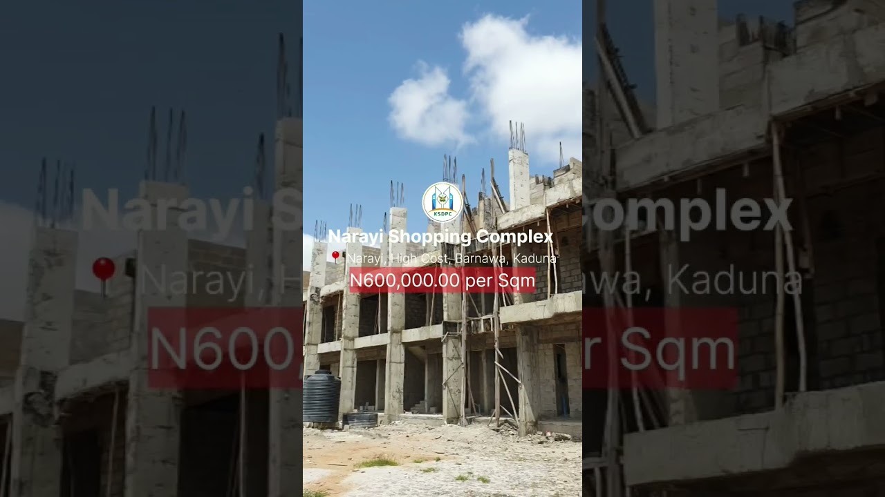 Narayi Modern Shopping Complex, Barnawa. with all shops Ensuite, Now Selling at N600,000 per SqM