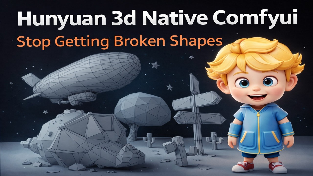 Hunyuan 3D Native ComfyUI Workflow: Stop Getting Broken Shapes