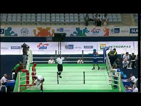 Fly (52kg) SF - Meza (ECU) vs Henriques (BRA) - 2012 American Olympic Qualifying Event