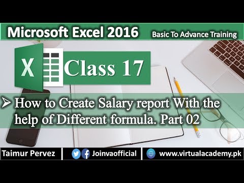 How to Create Salary Sheet in Microsoft Excel | Salary Sheet with Formula Part B 17