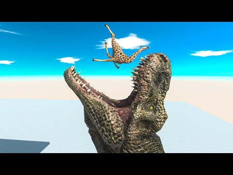 Obstacle Course with TREX HEAD - Animal Revolt Battle Simulator ARBS
