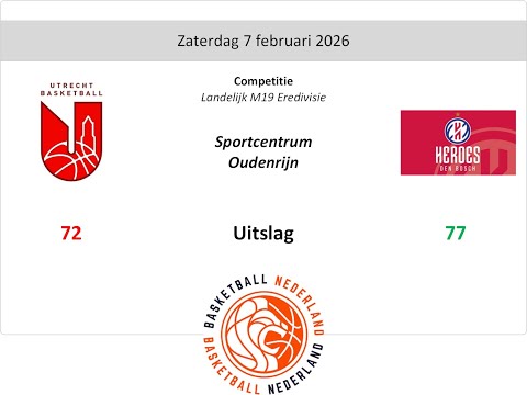 Competitie: M19-1 Utrecht Basketball vs Heroes Den Bosch - 07/02/2026