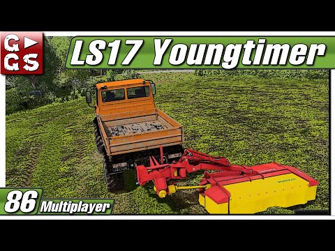 LS17 YOUNGTIMER 🚜 UNIMOG beim GRAS mähen #86  Hermanns Eck Talk