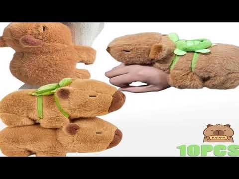 1-20PCS Rytanda Capybara Clap Circle Toys Slap Snap Wrap Wristband Bracelet Capybara Plush