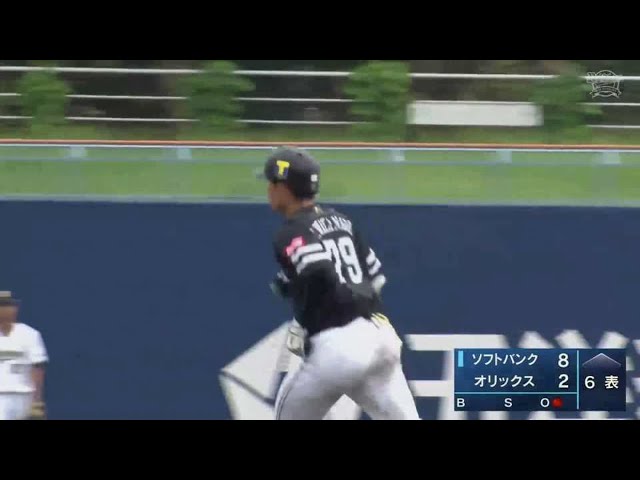 【ファーム】ホークス・渡邉陸 ライトへソロホームランを放つ!! 2021/9/12 B-H(ファーム)