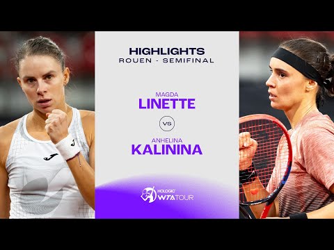 Теннис Magda Linette vs. Anhelina Kalinina | 2024 Rouen Semifinal | WTA Match Highlights