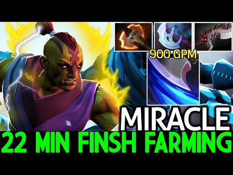 MIRACLE [Anti Mage] When Pro 22 Min Finsh Farm Game is Done Dota 2