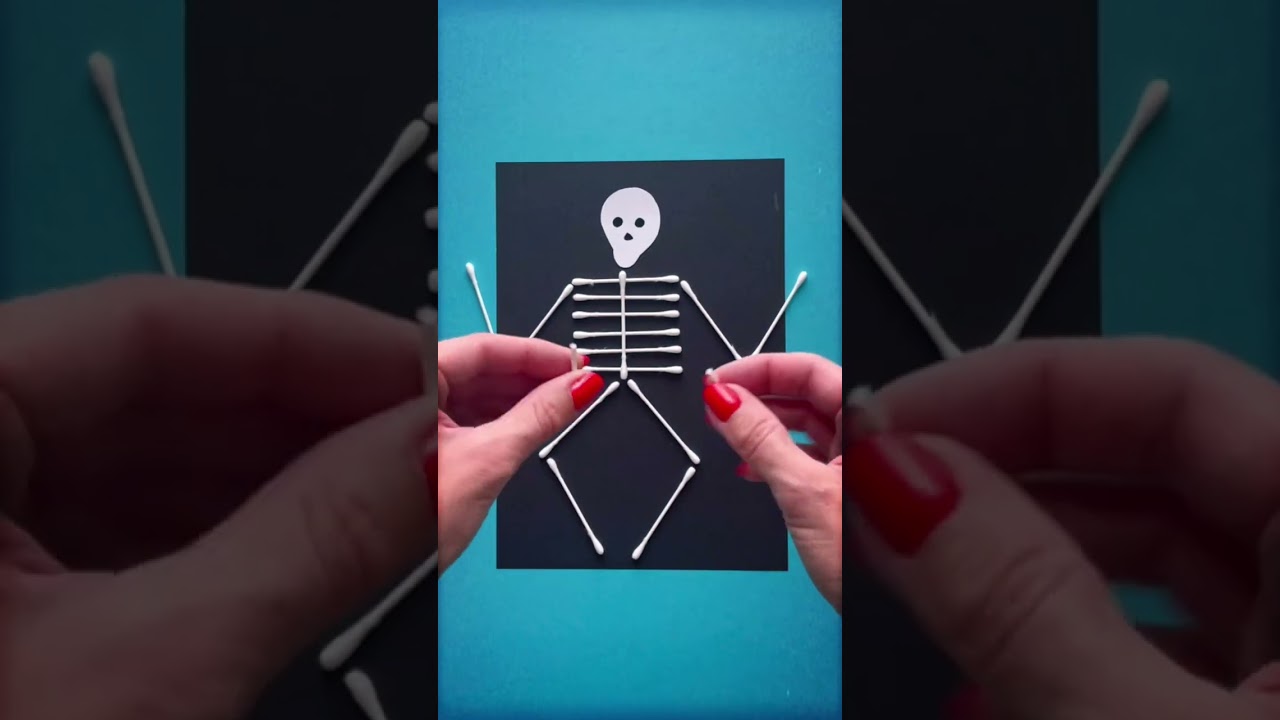 DIY Cotton Buds Skeleton 🫣