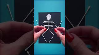 DIY Cotton Buds Skeleton 🫣