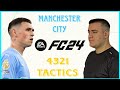 MANCHESTER CITY - 4321 FORMATION, CUSTOM TACTICS & PLAYER INSTRUCTIONS! FC 24