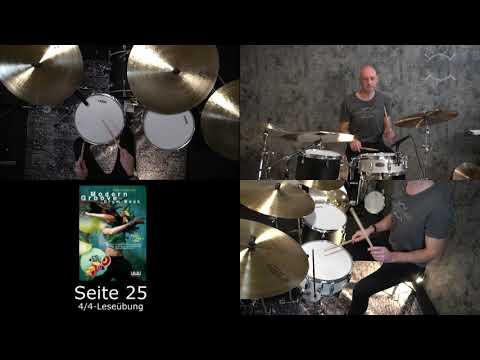 "Modern Groove Drum Book", Seite 25, 4/4-Leseübung zum mitspielen