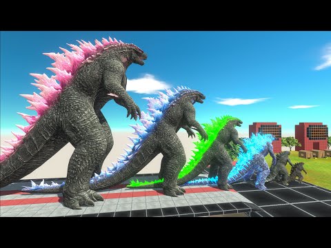 Evolution of Legendary GODZILLA 2014-2024 VS Team KONG + Mechagodzilla 2021 + Gigan 2019 - ARBS