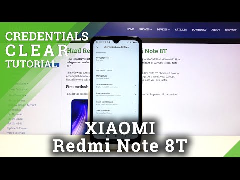 How to Clear Credentials on XIAOMI Redmi Note 8T - Remove Licences & Certificates