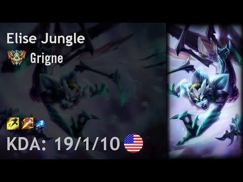 Elise Jungle vs Olaf - Grigne - NA Challenger Patch 6.23