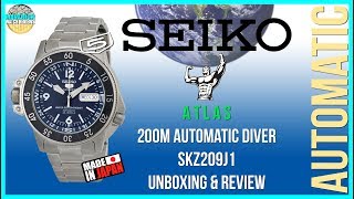 Throwback Review! | Seiko 5 Atlas 200m Automatic Field/Diver SKZ209J1 | SKZ211K1 Unbox & Review