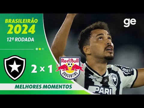 Gols e lances de Botafogo x Red Bull Bragantino