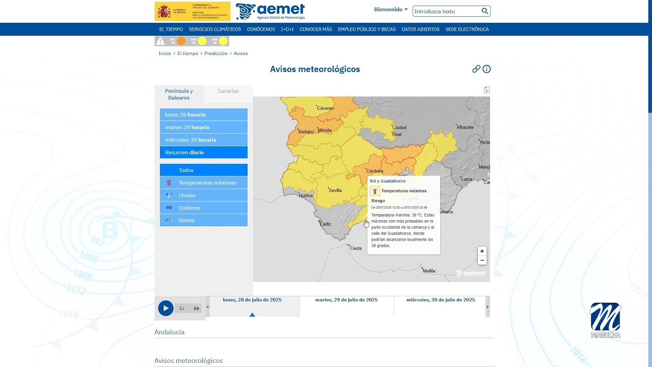 Nueva ola de calor en Málaga