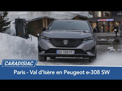 En Peugeot e-308 SW à Val d'Isère : gros volumes, petite batterie