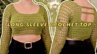 make a long sleeve crochet top with me