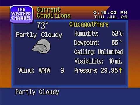 weatherstar 4000 simulator v4 - cooling night in chicago (7-26-18)