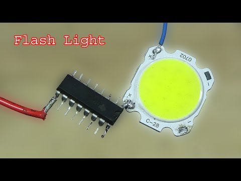 How to make a miser flash using only CD4017 ic, diy flasher light Video