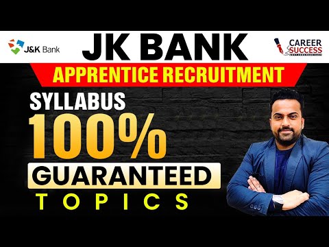 JKBank ||  Apprentice Jobs 2023|| Syllabus Discussion -1 || 390 Vacancies