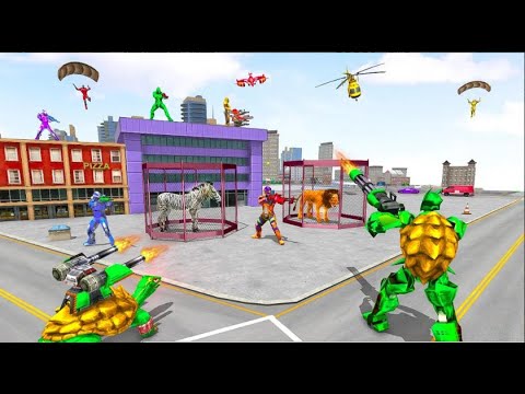 Turtle Robot Animal Rescue – New Robot Car Transform Trailer Android Gameplay.