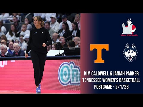 Kim Caldwell and Janiah Barker: Tennessee women’s basketball postgame (UConn) - 2/1/26