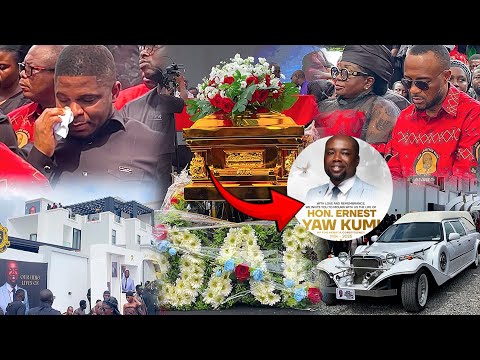 Tears Flow at Hon. Ernest Kumi’s Funeral as His Wife and MPs Break Down in Uncontrollable Grief