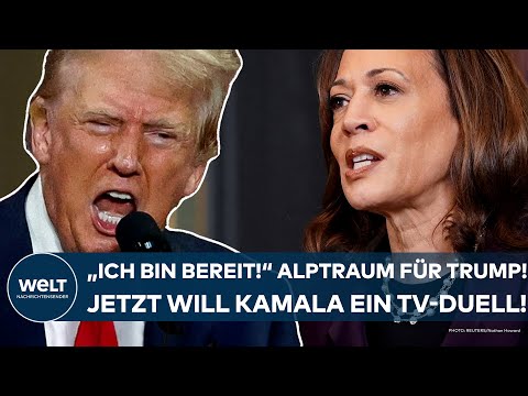 USA: "Ich bin bereit!" Alptraum von Donald Trump! Jetzt will Kamala Harris ein TV-Duell gegen ihn