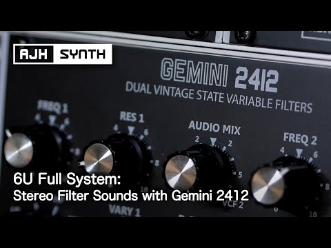 MiniMod 6U Full System Stereo Filter Patch with the Gemini 2412 Dual SEM-based Eurorack VCF