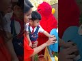 Houston Mascot Party Character Red Furry Monster Elmo Plays Cookie Time Game At Birthday Event