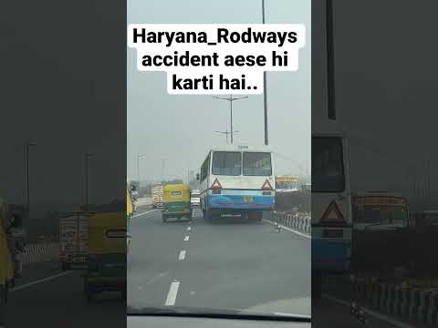 Haryana 🚎roadways se bach gaye aaj to🥹.  #haryanaroadways #delhi #rashdriving #accidentnews #bus